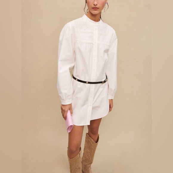 Maje ~ Rever Cotton Button Front Dress - Picture 6 of 11